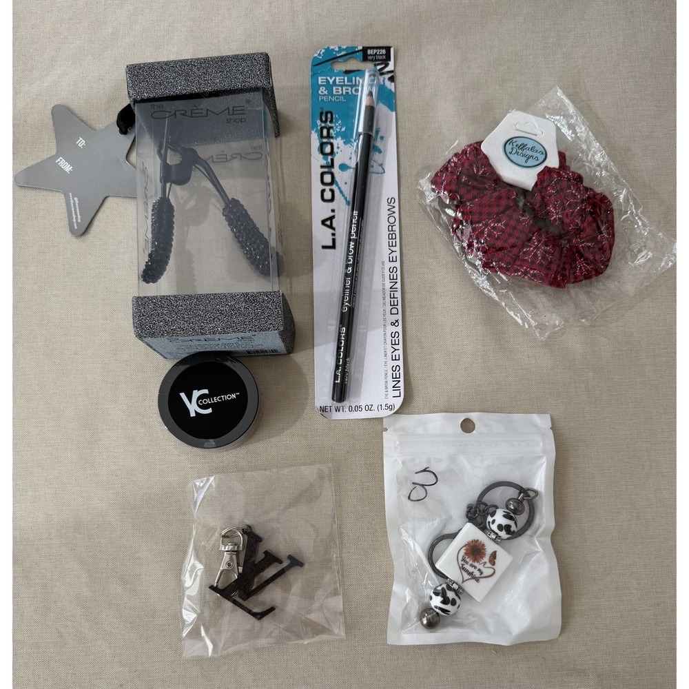 Beauty And Accessory Bundle Y2K‎ Bling Beauty Set Lash Curler Keychains Makeup